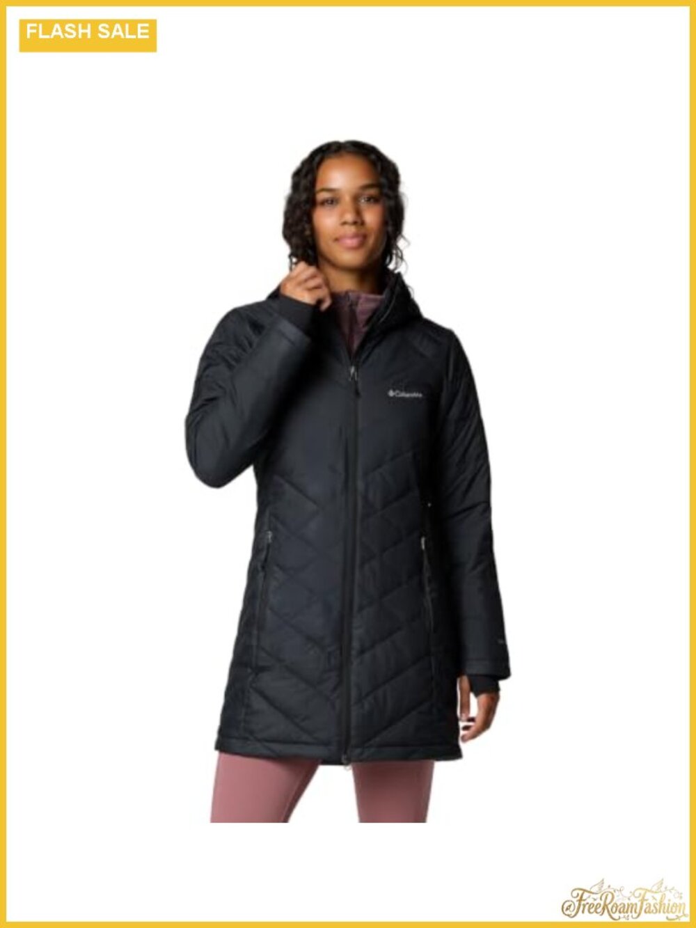 Columbia Heavenly Long Hooded Quilted Jacket Omni-Heat